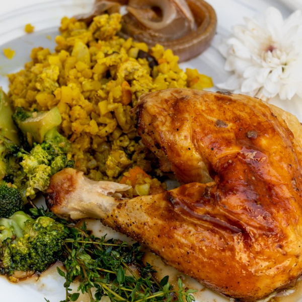 Heirloom Rosemary Chicken with Cauliflower Rice Pilaf